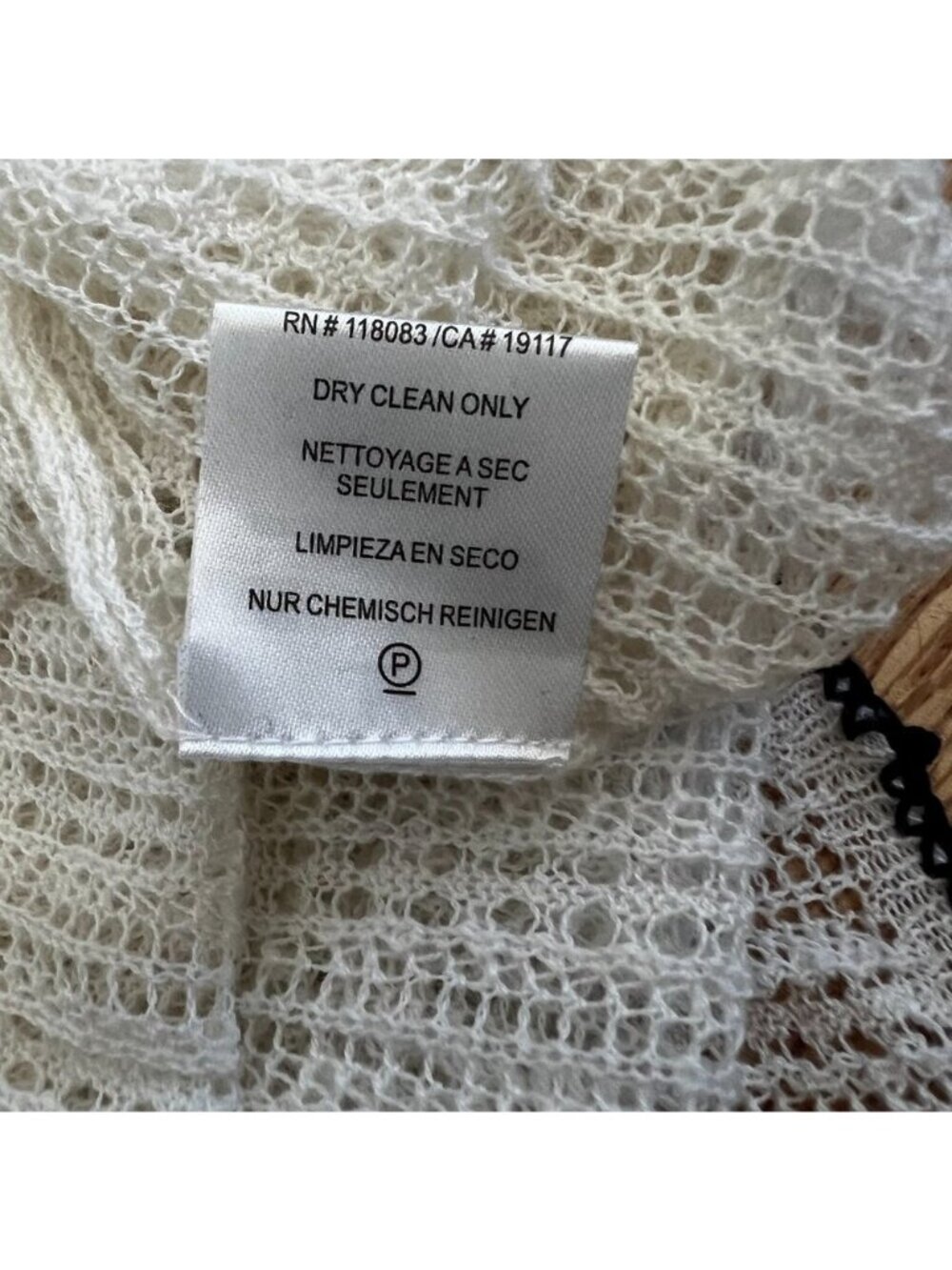 Minnie Rose Womens Sz XL Sheer Crochet Top Boho Fairy Cottagecore Layering Piece - Picture 9 of 11